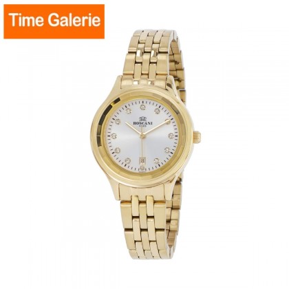 ROSCANI ROSWE77556 Chamferred Edge Crystal Stainless Gold Analog Women Watch